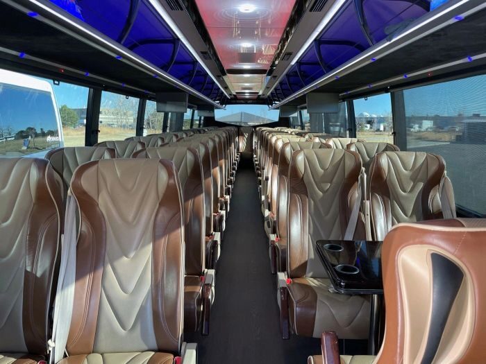 Charter coach interior – Monument party bus rental