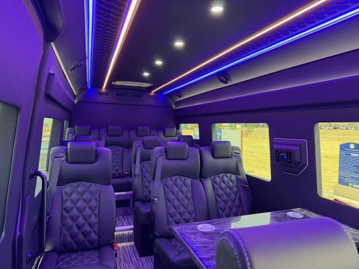 Executive Sprinter seating – Monument party bus rental